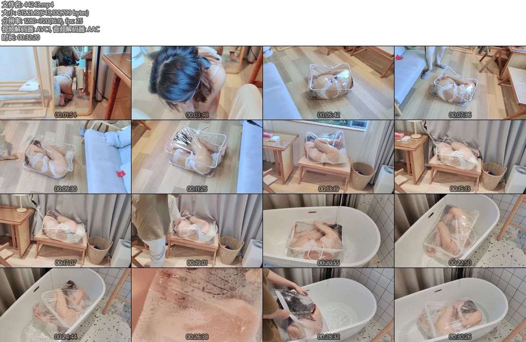 [凛凛蝶] 凛凛蝶mm 海砂锁铐女奴跪舔主人装进塑料袋物化拷打水中窒x-丝依依