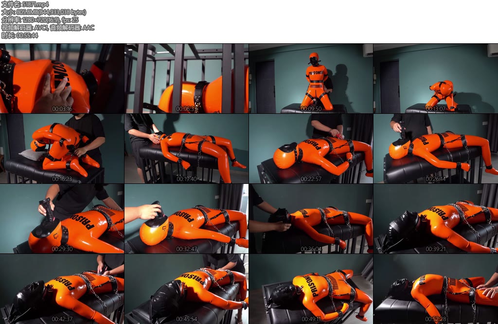 [闪闪原创] 乳胶囚犯少女沦为口器呼控墙糕的奴隶-丝依依