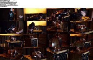 [亚洲绳艺] 极品女神皮衣被锁笼中无力反抗-丝依依