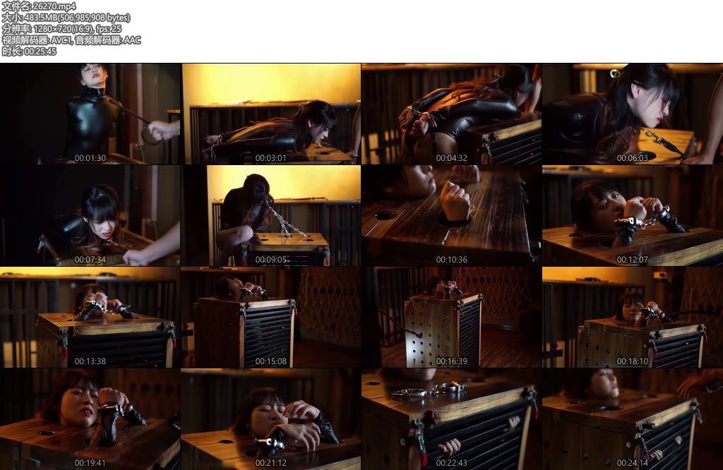 [亚洲绳艺] 极品女神皮衣被锁笼中无力反抗-丝依依