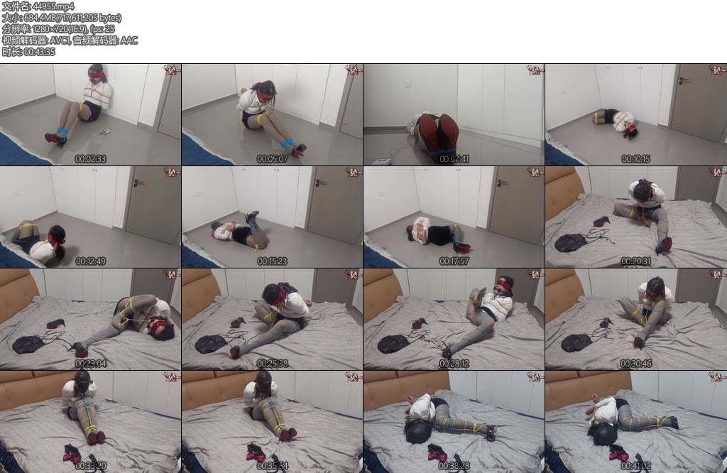 [亚洲绳艺] 自娱自乐职业装下的捆绑-丝依依