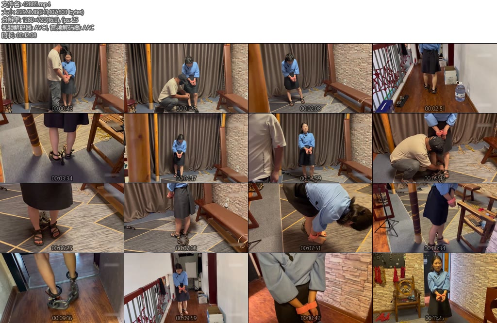 [龙飞原创] 慧慧体验36斤大脚镣-丝依依