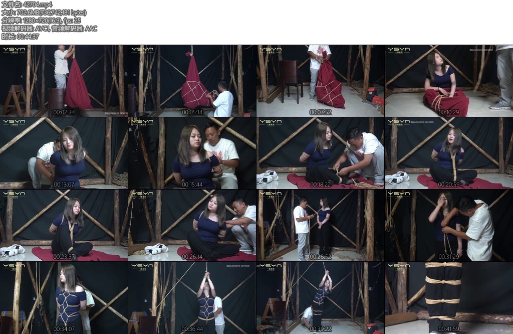 [一绳有你] 神秘的消失漂亮的大眼睛女孩被捂晕装麻袋转晕要吐直臂未果五花团缚龟甲敷骂骂咧咧被勒死-丝依依