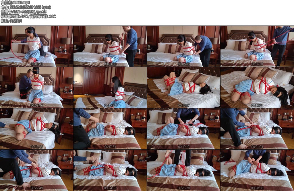 [随心原创] 少妇素素 装嫩的学生服 红绳驷马挠痒-丝依依