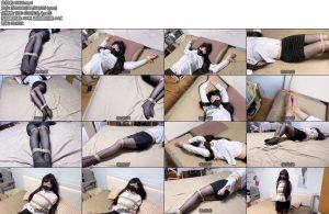 [wokunle] 困困想困高 困困第二十弹OL黑丝装续躺缚的挣扎-丝依依