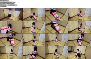 [渎竺原创] 川川JK装红色尼龙绳绑法cos原神旅行者最后可否脱缚呢-丝依依