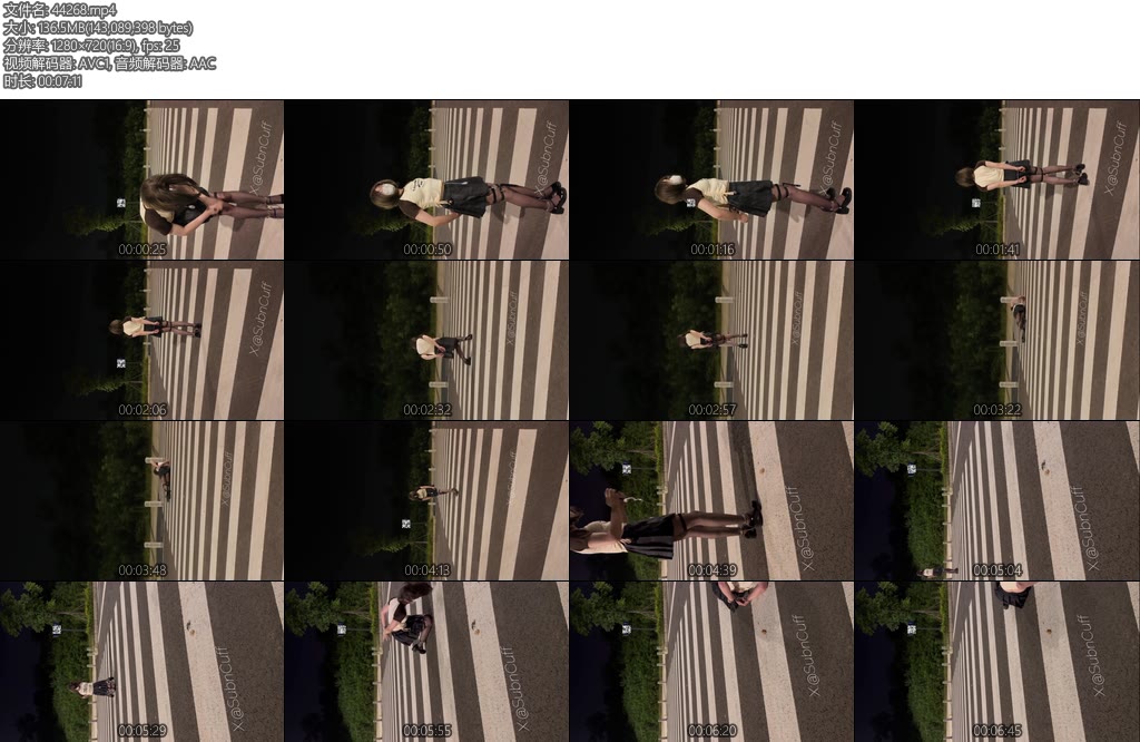 [亚洲绳艺] Sub咔咔户外过马路取钥匙挑战电击摔倒SubM-丝依依