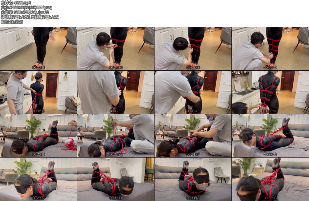 [默示录] 缚艺录小阳新模小阳工作室第一位真正的富二代女生对绳艺很喜欢来一波新后手缚驷马胶带封嘴必少不了-丝依依