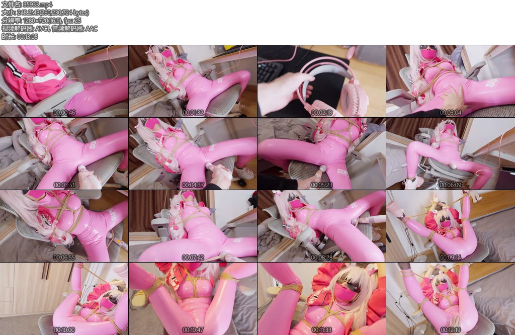 [丝米原创] 收留饥渴的cos少（4）粉粉嫩嫩的爱丽丝竟然霸占我的电竞椅听歌摇头晃脑的呆萌样真是欠收拾绑在电竞椅上双腿分开高高吊起-丝依依