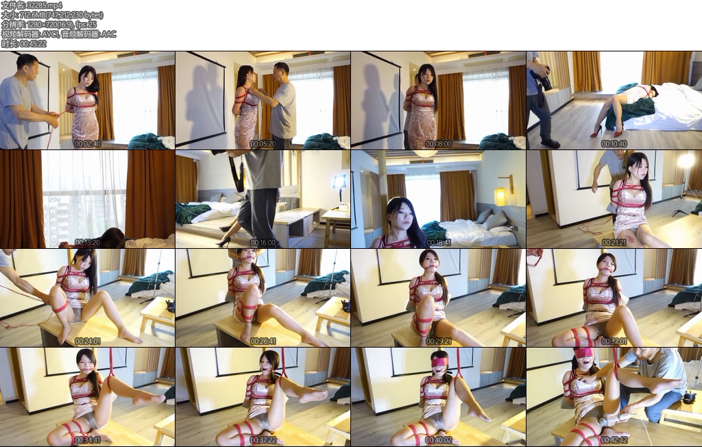 [锐度主张] 捆绑调教红绳粉裙-丝依依