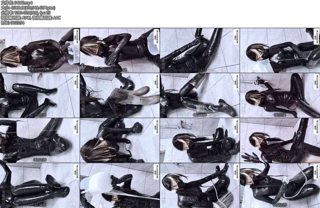 [促物语] 被粘液淹没的少女001胶衣乳胶手套雨靴粘液MUD-丝依依