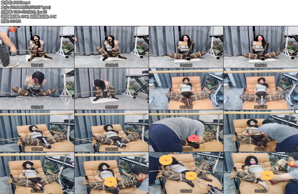 [欢乐谷] 商场里被绑架的美女下 接着上半段的罚站和吊缚，瘫痪在地上的美女依然没有谈过坏人的魔爪-丝依依