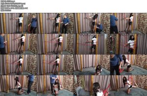 [束缘阁] 文慧白衬衣皮裙柱子全身固定-丝依依