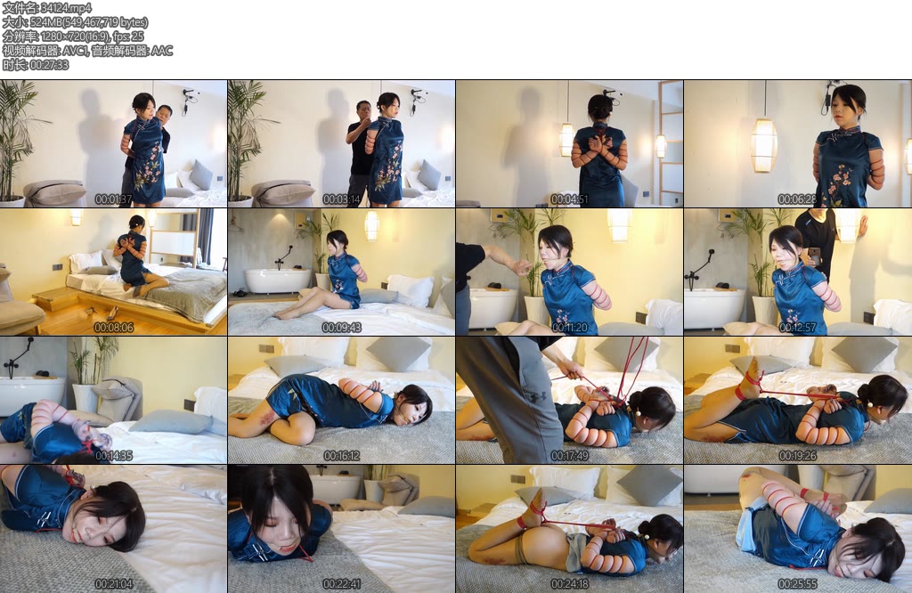 [锐度主张] 嫣儿 蓝旗袍拇指缚五花驷马丝袜堵嘴SP-丝依依