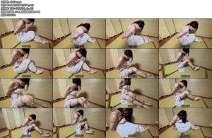 [渎竺原创] 川川碎花裙后手缚绳子并腿捆绑-丝依依