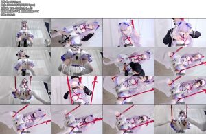 [惩戒学园] 花嫁刻晴的极限木马升天地狱游戏花嫁刻晴原地升天木马炮几秋千吊缚原神COS花嫁刻晴蒙眼堵嘴白丝高跟-丝依依