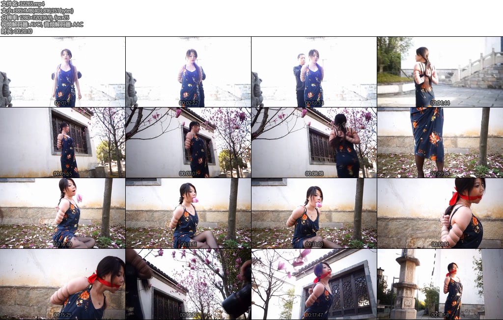 [锐度主张] 嫣儿 户外系列 蓝裙口球极限五花-丝依依