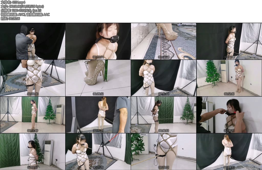 [飞天原创] 悦儿10公分y具口塞凌形缚14公分高跟艰难行走电击y塞股绳强制潮喷最终经不起长时间折磨最后瘫痪在地下-丝依依