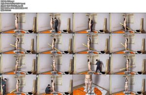 [龙飞原创] 踮脚尖放置双腿用力夹竹竿不能掉落惩罚皮鞭抽打-丝依依