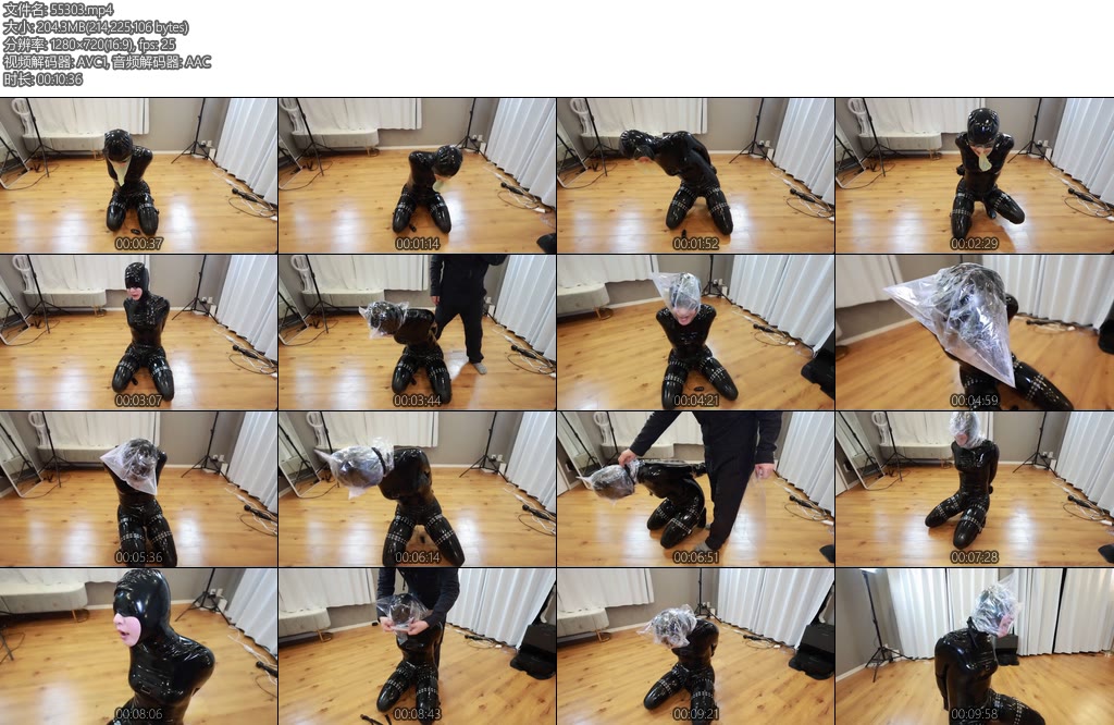 [D-Lemon] ラバー拘束マスク呼吸制御-丝依依