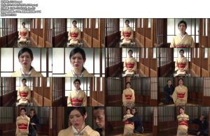 [亚洲绳艺] 身穿和服的塩見彩被绑在柱子上-丝依依