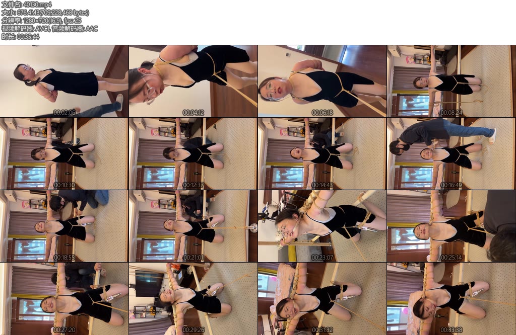 [麦子原创] 妻奴麦子情趣黑色吊带股绳遛弯横杆固定四肢股绳挑逗AMB强高到虚脱-丝依依