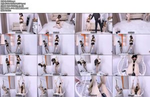 [嗷大喵] 束缚挑战体罚篇第六集项圈链子日式紧缚胸缚龟缚甲股绳八字开腿手缠胶带足钉双td杨具td尾巴马具口球高抬腿踮脚高抬腿电击站立踮脚罚站弓腰-丝依依