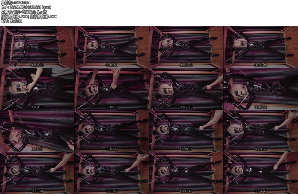 [亚洲绳艺] 胶衣女战士金属拘束调教系列-丝依依