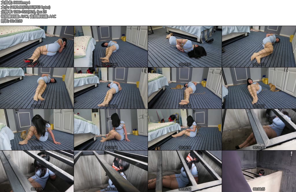 [胜景影视] 入室的恶魔上集肉丝性感美女被女恶魔迷晕全身捆绑戴大号口球囚禁在狭小地牢里-丝依依