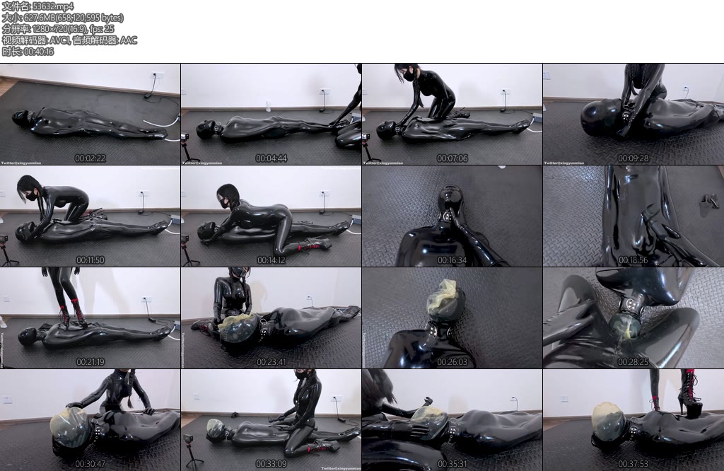 [鹿角与猫爪] 乳胶伪百合女王的乳胶人型抱枕Ⅰ钻进女王特定准备的乳胶睡袋里抽走空气变成人型乳胶抱枕被女王蹂躏坐骑在身上封呼吸孔戴着呼吸头套被女王调戏-丝依依