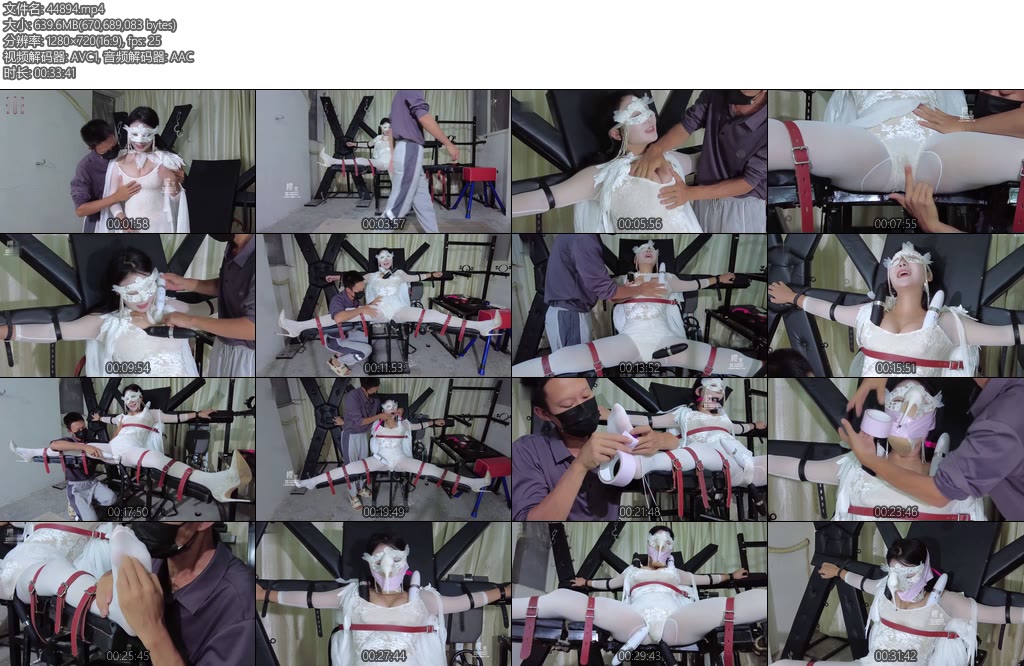 [樱束原创] 圣洁女侠的挑衅姐妹情深的圣洁女侠为救妹妹放弃反抗牺牲自我被歹徒威胁固定开腿刑椅上羞耻折磨多棒棒强G狂挠脚心强戴口球鞋子固定脸上闻鞋-丝依依