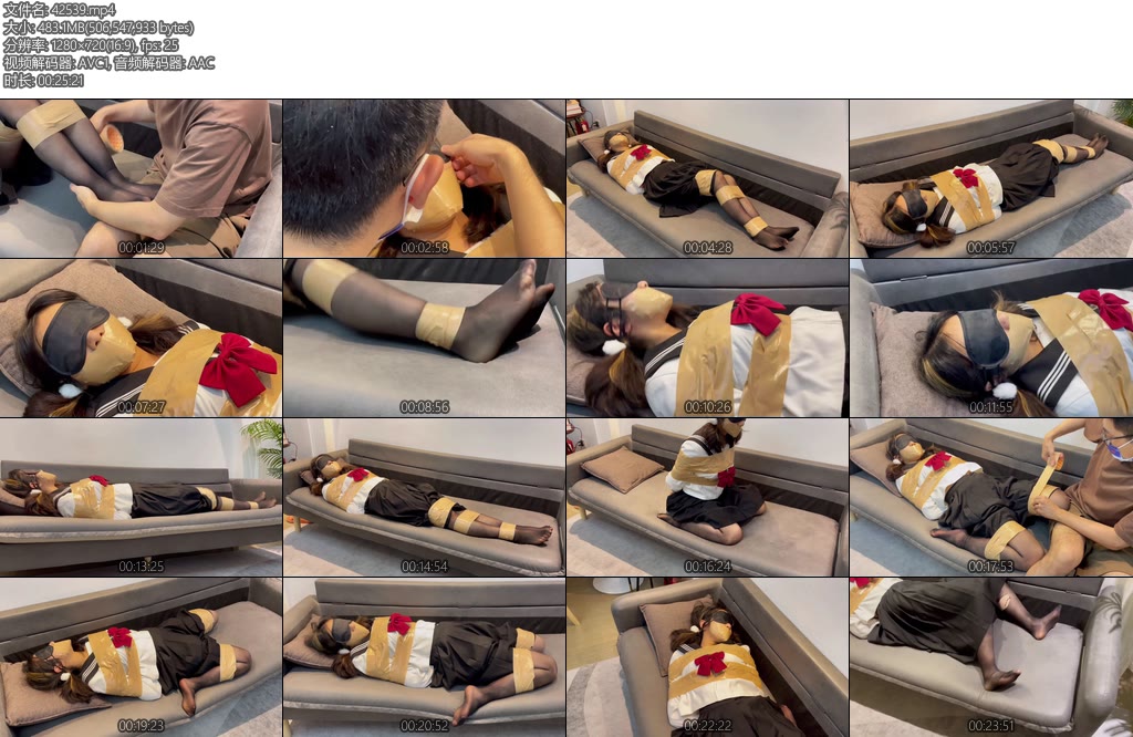 [默示录] 缚艺录小雨小雨的胶带捆绑与挣扎-丝依依