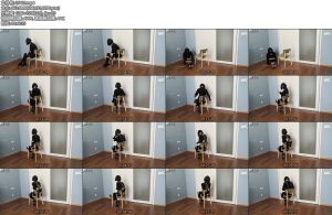 [一只萌熊] 椅子上的自缚全身固定在椅子上非常的紧-丝依依