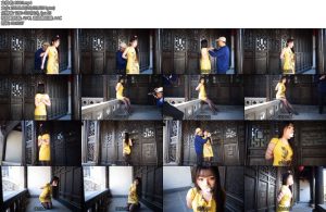 [锐度主张] 嫣儿 黄旗袍黑丝美腿高跟鞋走廊上的紧五花加堵嘴-丝依依