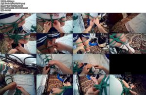 [欧美束艺] Sofi in a schoolgirl costume tied with green ropes POV Part 1-3-丝依依