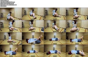 [渎竺原创] 川川欧美图复刻OL职业装肉色丝袜银色胶带驷马缚-丝依依