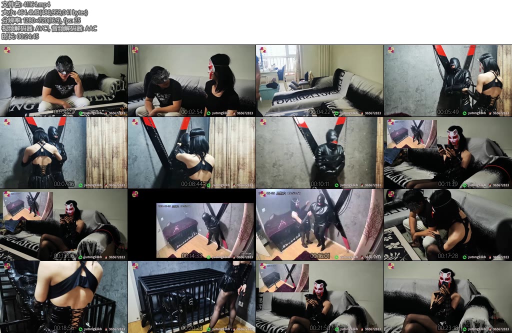 [亚洲绳艺] 魔束身材正点伪娘女主狠虐小日子拘束衣强制站立皮革双手套拘束笼-丝依依