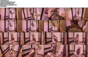 [凛凛蝶] 飞鸟马时胶衣转盘放置海砂飞鸟单脚吊马具口球流血-丝依依