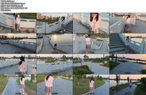 [苏苏原创] JK双马尾萝莉手铐白天户外脚镣公园探险遭遇大量行人-丝依依