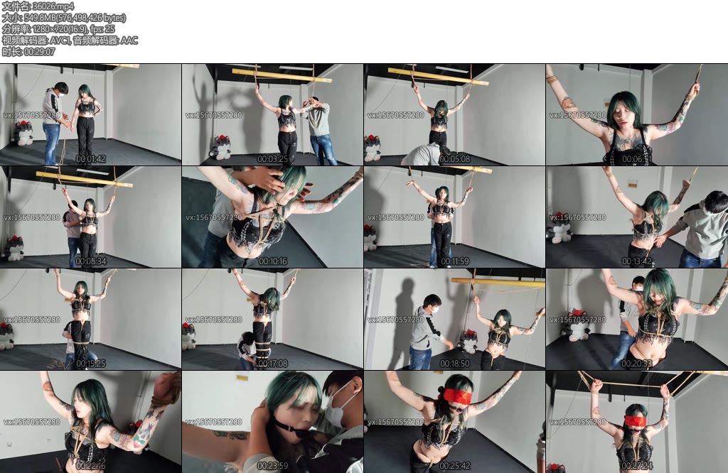 [山鬼原创] 李珂儿假期来工作室玩被大字绑起来玩弄被强制带上口球眼罩打屁股-丝依依