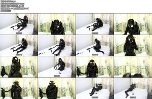 [FSS原创] 胶衣小loli的BP作死逃脱挑战双马尾胶衣娃娃防毒面具PLAY连续高朝自缚逃脱挑战ZX呼吸抑置防毒面具呼吸袋DID自缚挣扎-丝依依