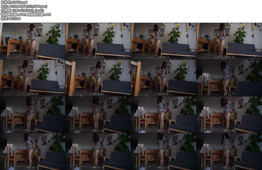 [亚洲绳艺] 小鸟依人妹妹吊缚挣脱挑战连体衣龟甲缚猿辔堵嘴-丝依依