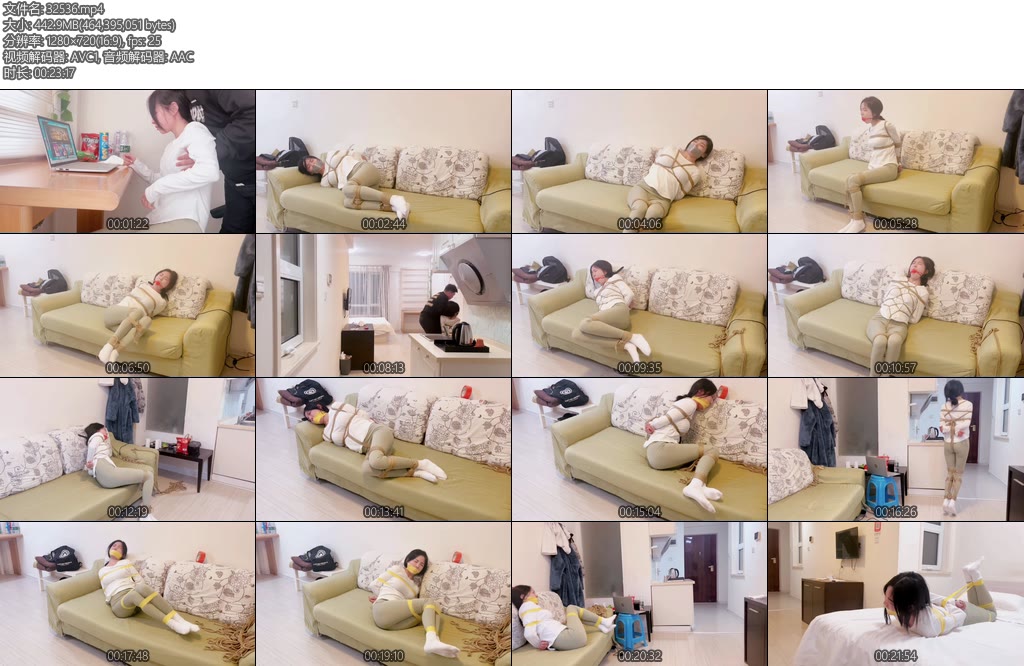 [默示录] 缚艺录 任我行（002）挣扎难度侧颜美女小茶被5次迷晕用绳子胶带依次捆绑嘴巴严实的封住再用力的挣扎与呻吟换来的只能是呜呜呜-丝依依