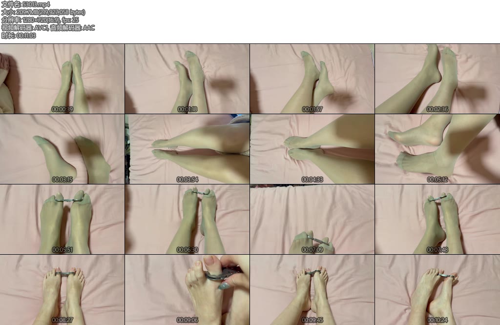 [那年原创] 曹丹爽床上穿丝袜玩趾铐-丝依依