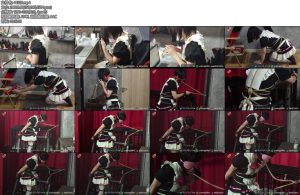 [魔束原创] 魔束剧情魔幻自动训狗机器人伪娘贞操锁电击器木马架女仆装-丝依依