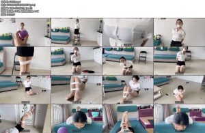 [梦川原创] 单人弹力球堵嘴捆绑自救展示-丝依依