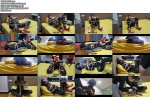 [雯莹莹] 小雯皮衣超高跟开腿紧缚眼罩口球X_X口塞X_X强制GC海老缚放置驷马口J-丝依依