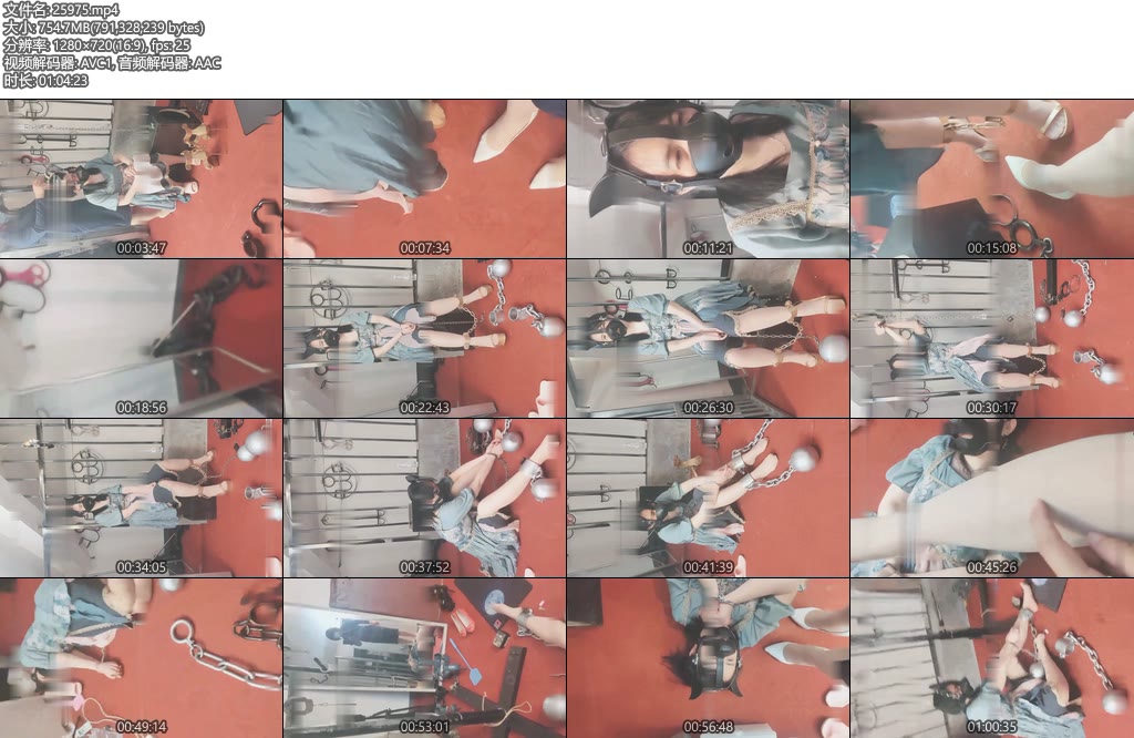 [亚洲绳艺] 铁链捆绑囚禁女努-丝依依