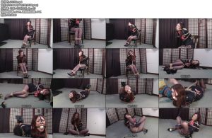 [亚洲绳艺] 隶娘写真馆 黑丝制服空姐得绳缚挣扎日本束缚出品-丝依依