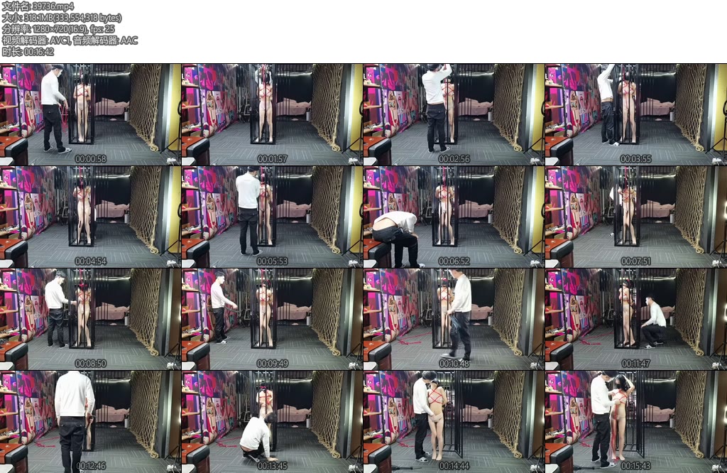 [亚洲绳艺] 意之窗小爱慕汤圆站笼惩罚-丝依依